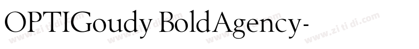 OPTIGoudy BoldAgency字体转换